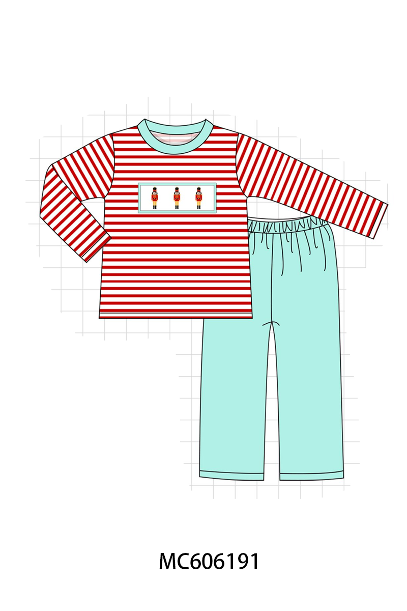 PO95 Pink nutcracker embroidery gingham collection