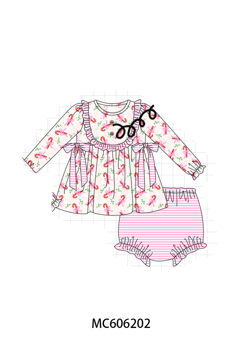 PO95 Pink christmas candy cane stripe collection