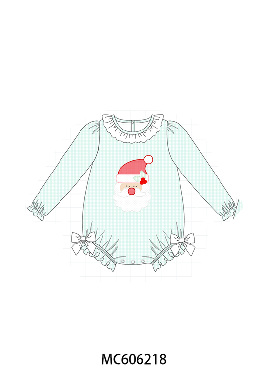 PO95 Mint christmas santa claus applique gingham collection - closing 6/22 - ETA late November