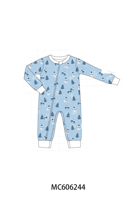 PO95 Blue snowman print pajama collection - closing 6/22 - ETA late November