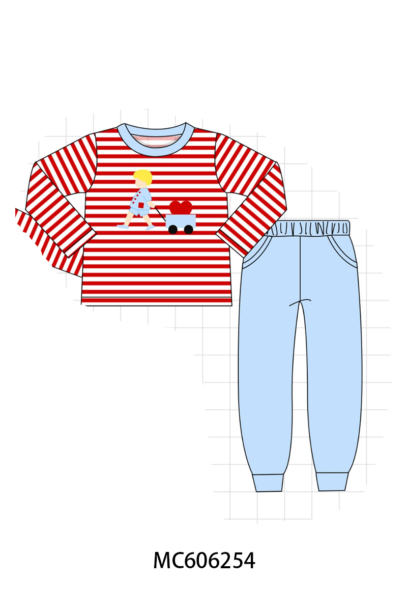 PO95 Pink heart wagon applique collection