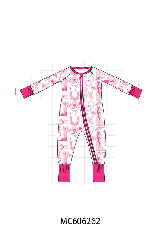 PO95 Pink western heart bow bamboo collection - closing 6/22 - ETA late November