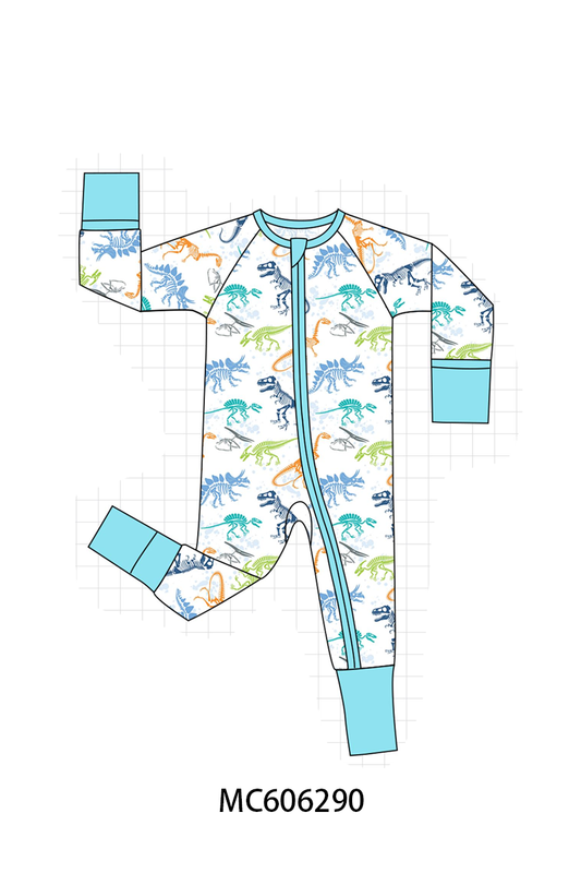 PO95 Blue dinosaur print bamboo collection - closing 6/22 - ETA late November