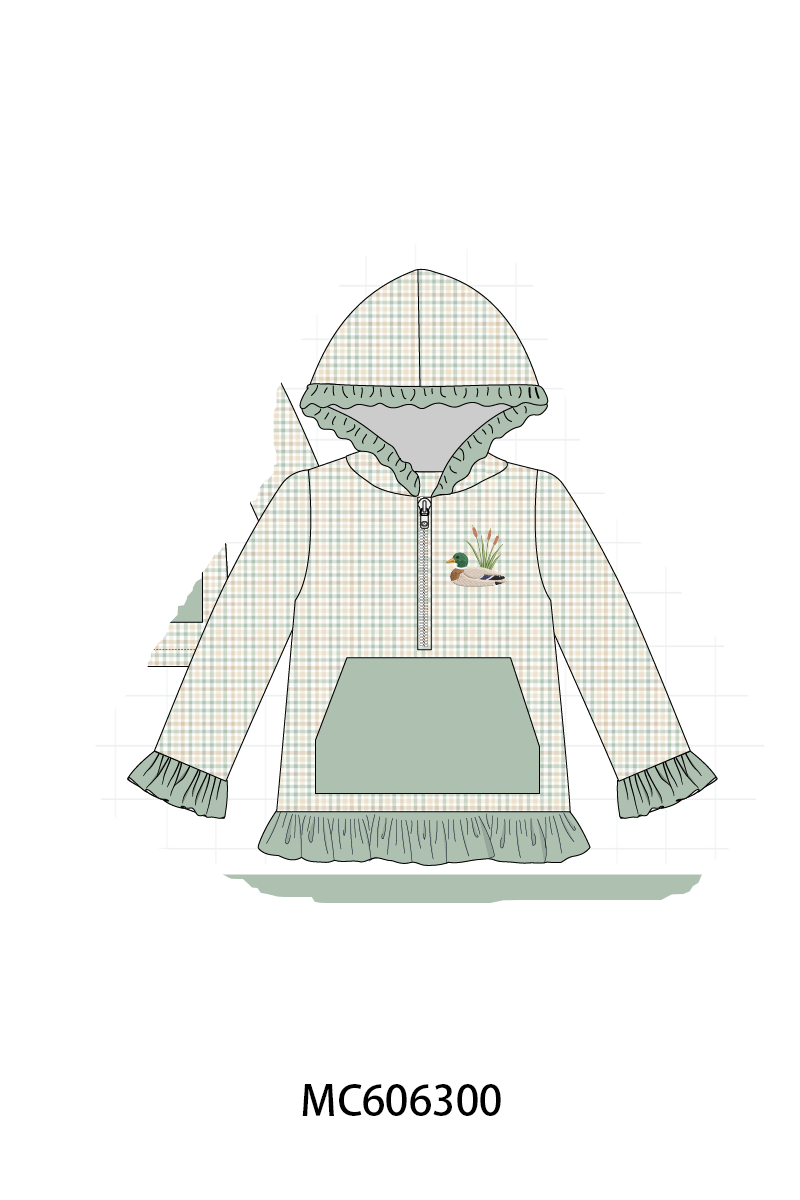 PO95 Sage duck embroidery plaid collection 2