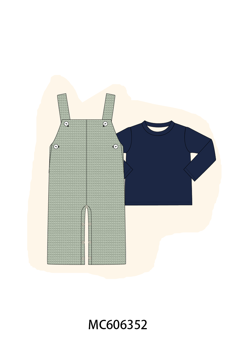 PO95 Navy waffle ruffle collection