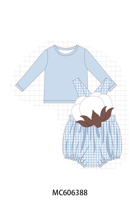 PO95 Blue&pink cotton applique gingham collection - closing 6/22 - ETA late November