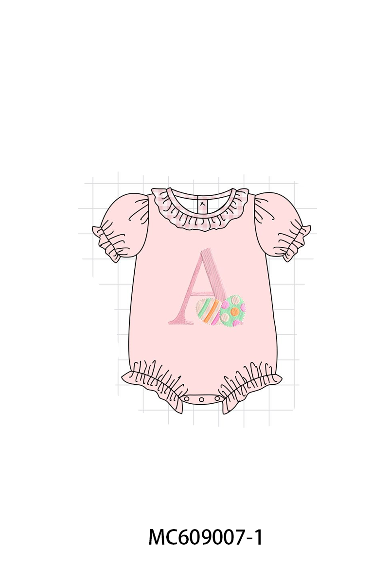 PO104 Pink&sage monogram egg embroidery collection - closing 9/14 - ETA February