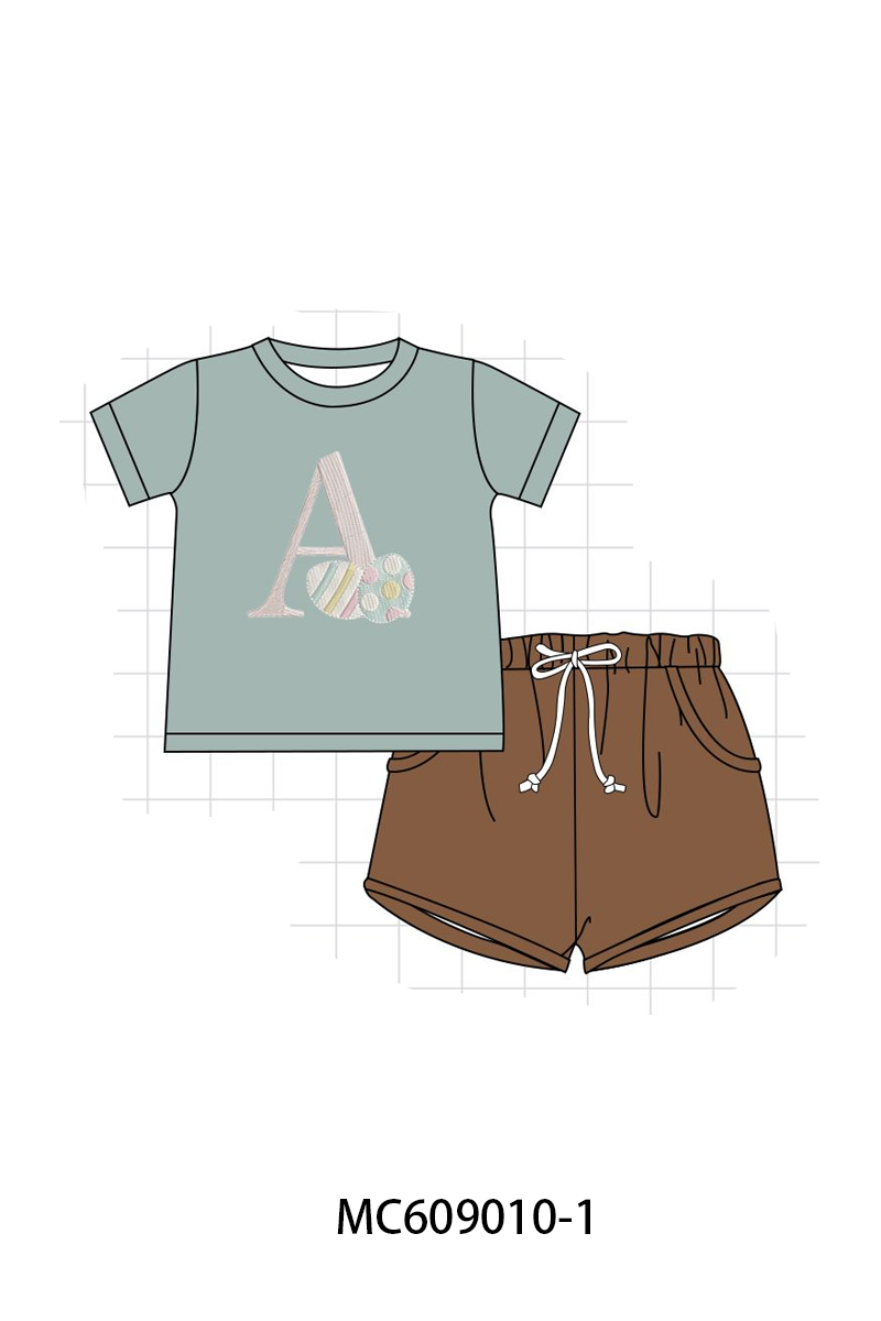 PO104 Pink&sage monogram egg embroidery collection - closing 9/14 - ETA February