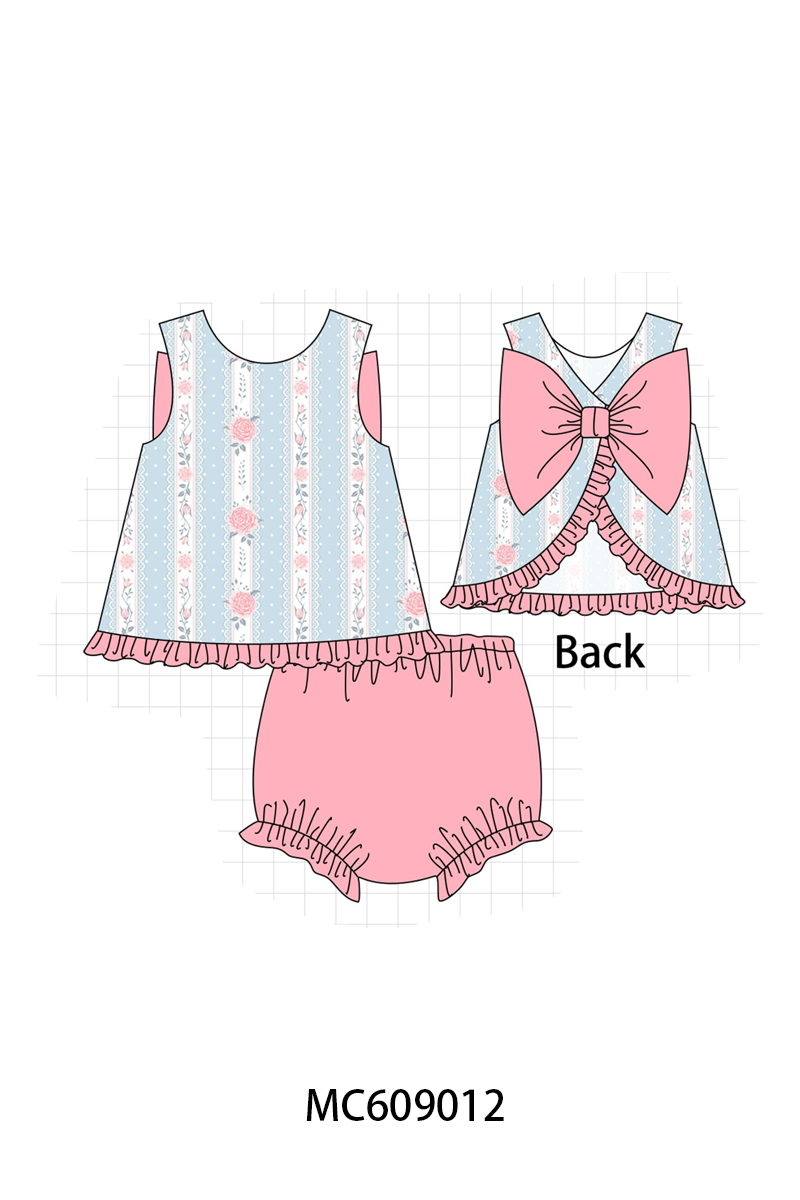 PO104 Blue floral print ruffle collection - closing 9/14 - ETA February