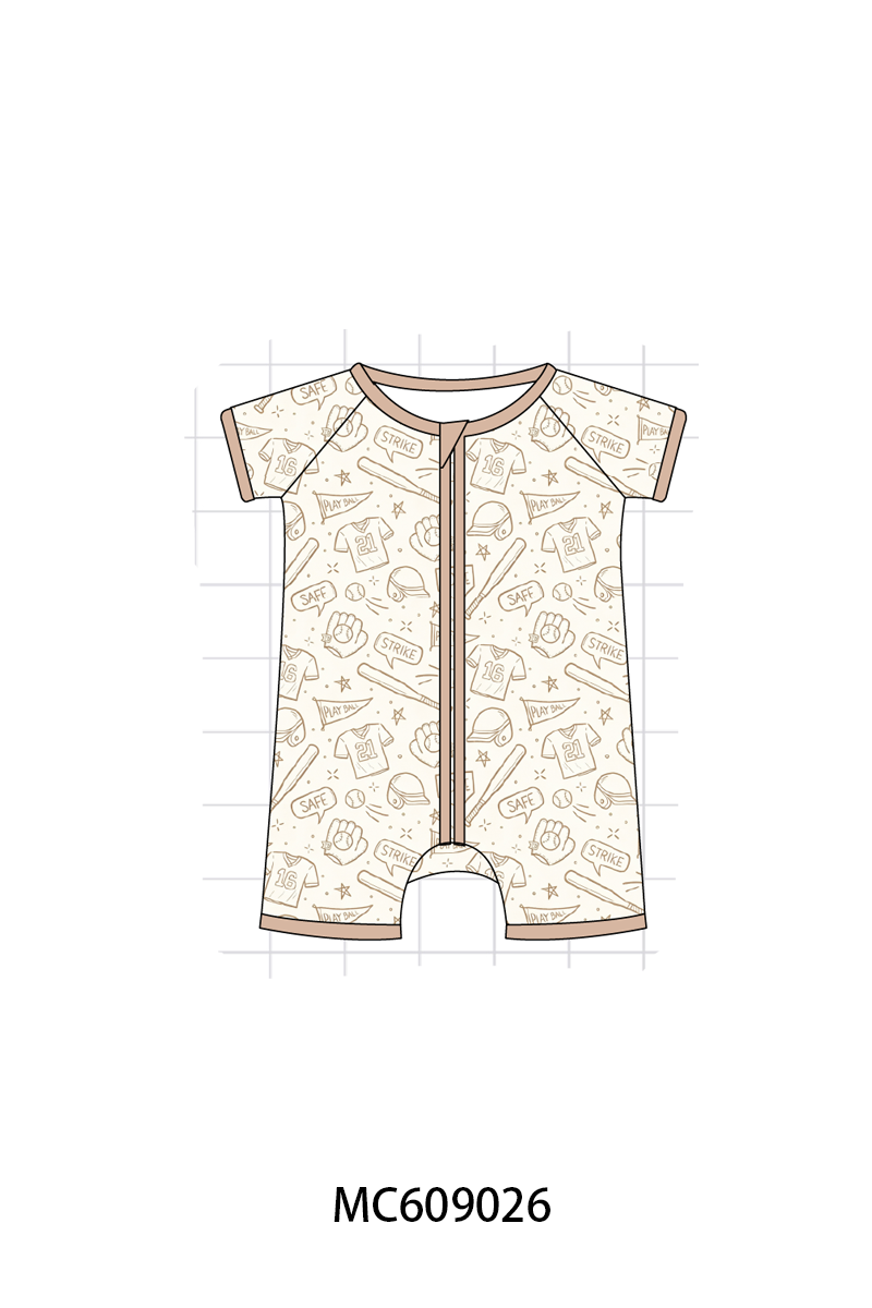 PO104 khaki baseball print bamboo collection - closing 9/14 - ETA February