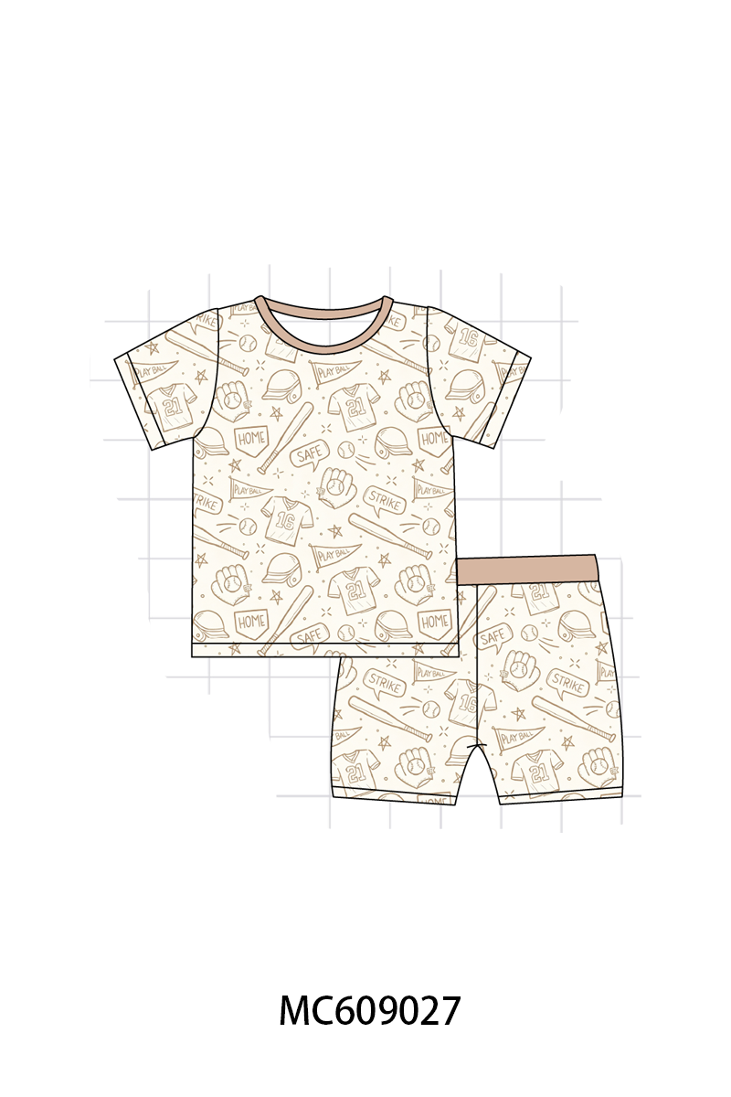 PO104 khaki baseball print bamboo collection - closing 9/14 - ETA February