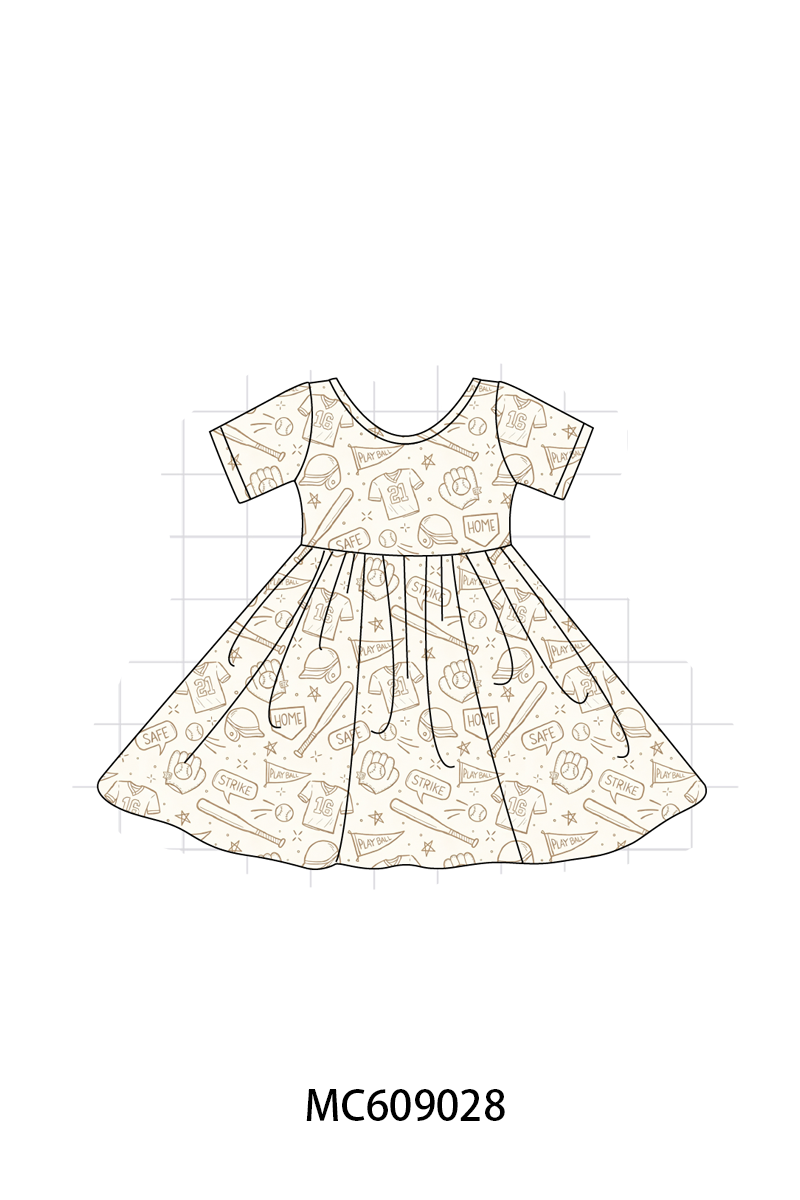 PO104 khaki baseball print bamboo collection - closing 9/14 - ETA February