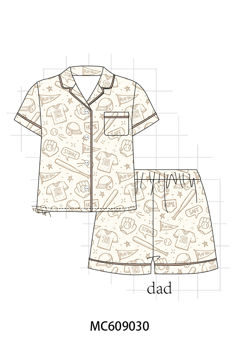 PO104 khaki baseball print bamboo collection - closing 9/14 - ETA February
