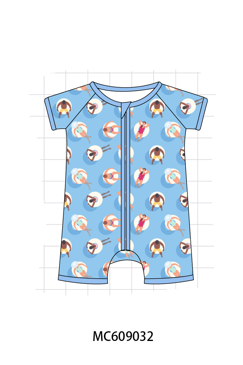 PO104 Blue swimmer print bamboo collection - closing 9/14 - ETA February