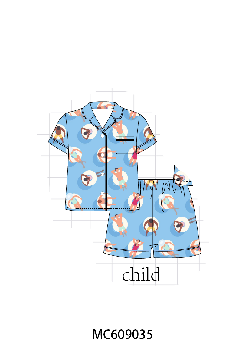 PO104 Blue swimmer print bamboo collection - closing 9/14 - ETA February