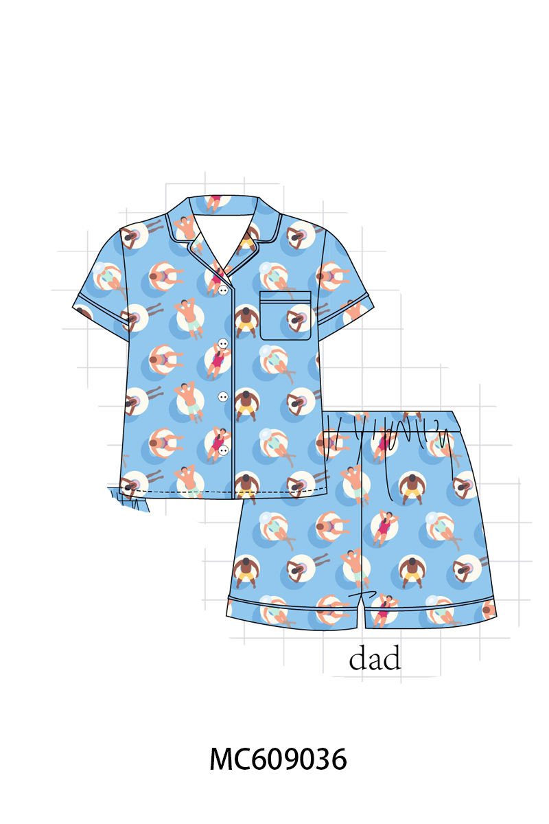 PO104 Blue swimmer print bamboo collection - closing 9/14 - ETA February