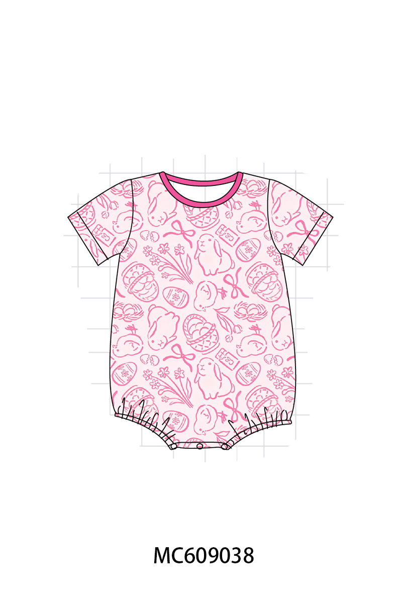 PO104 Magenta easter bunny egg bow bamboo collection - closing 9/14 - ETA February