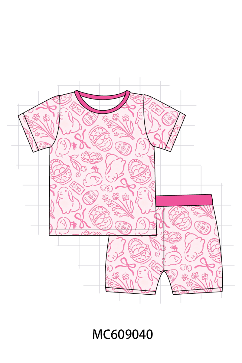 PO104 Magenta easter bunny egg bow bamboo collection - closing 9/14 - ETA February