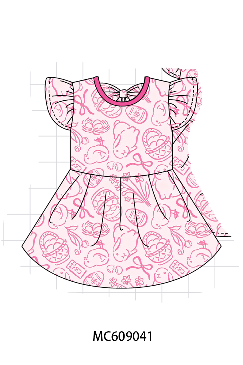 PO104 Magenta easter bunny egg bow bamboo collection - closing 9/14 - ETA February