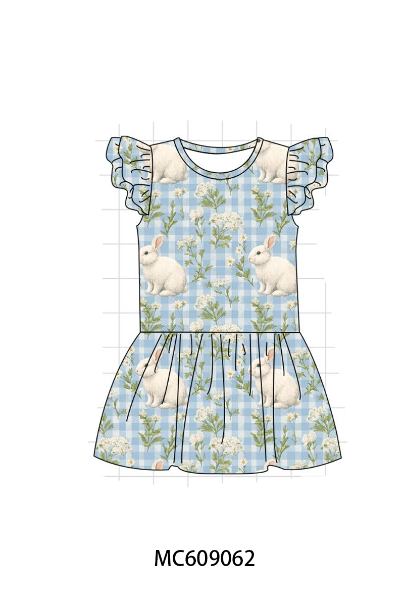 PO104 Blue easter bunny floral bamboo gingham collection - closing 9/14 - ETA February