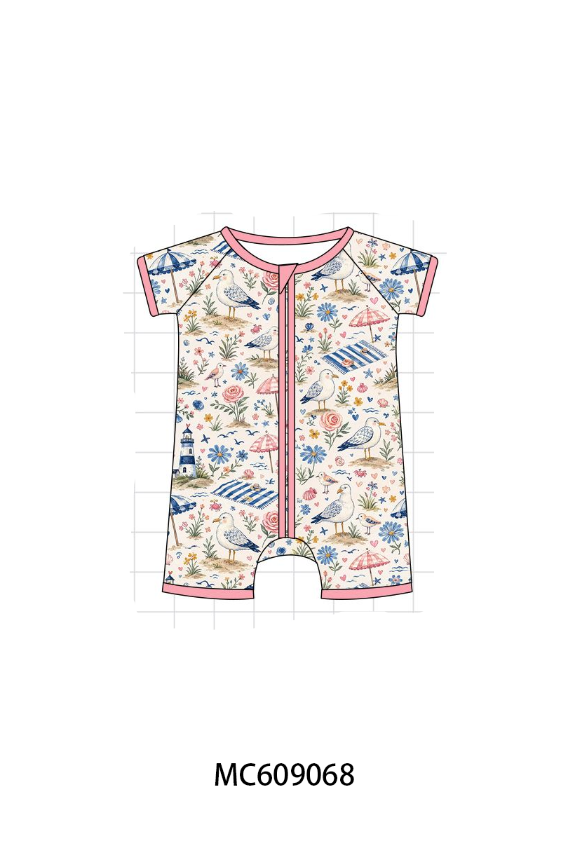 PO104 Pink bird floral bamboo collection - closing 9/14 - ETA February