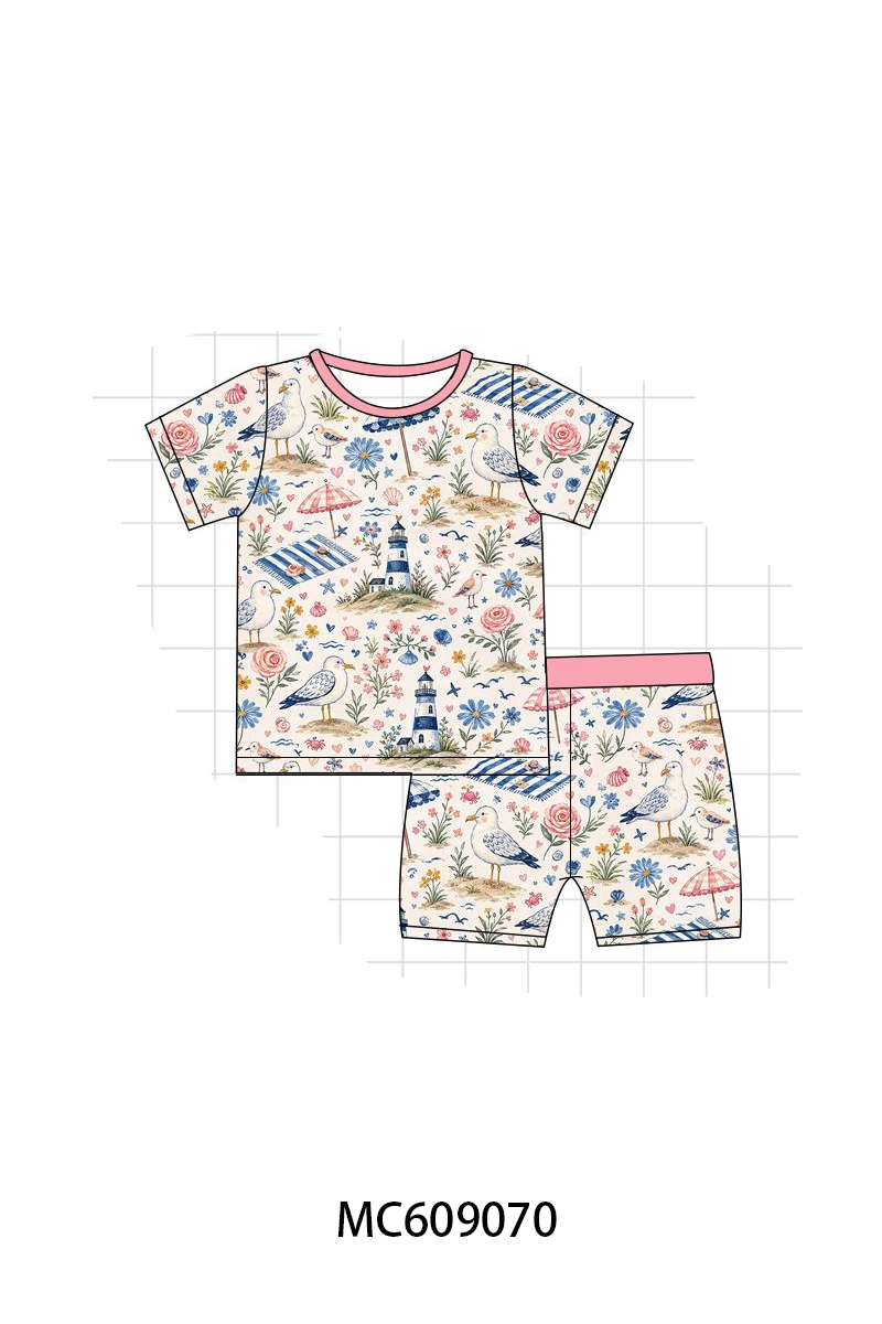 PO104 Pink bird floral bamboo collection - closing 9/14 - ETA February