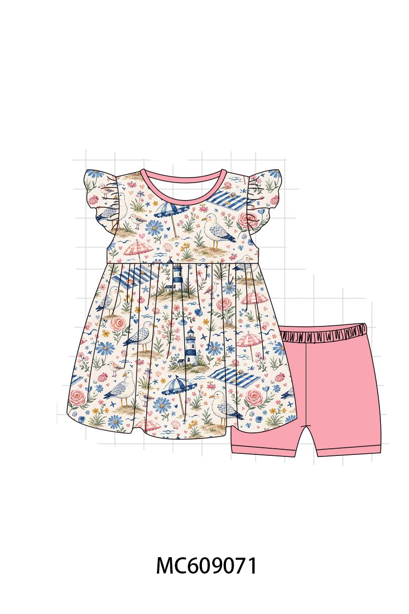 PO104 Pink bird floral bamboo collection - closing 9/14 - ETA February