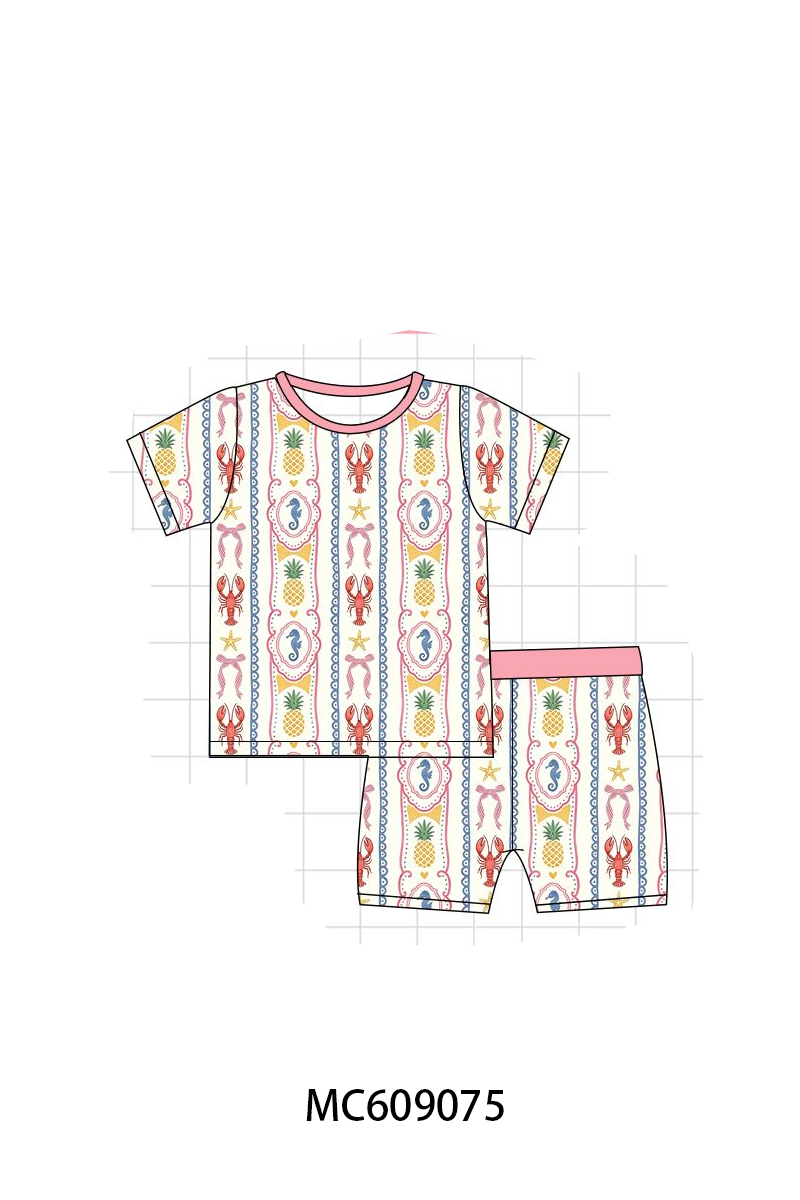 PO104 Pink lobster bow bamboo collection - closing 9/14 - ETA February