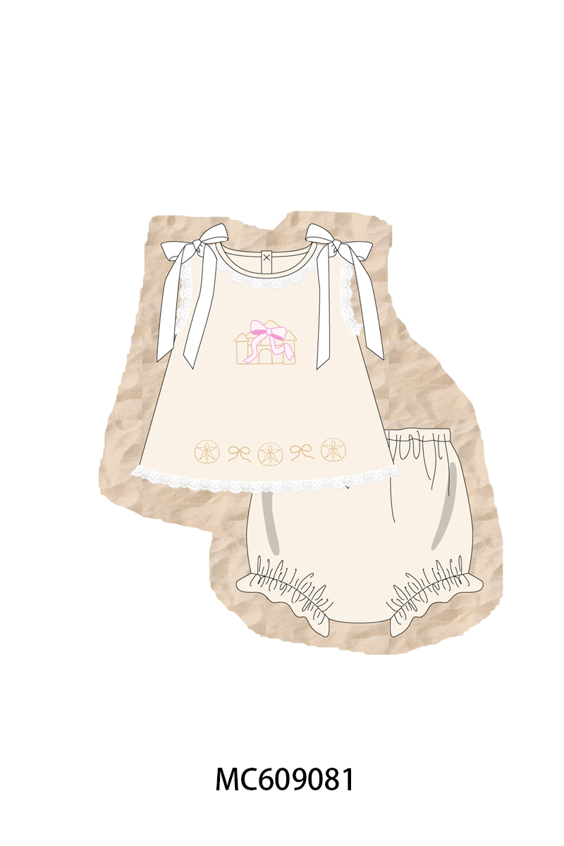 PO104 Beige sand castle embroidery collection - closing 9/14 - ETA February