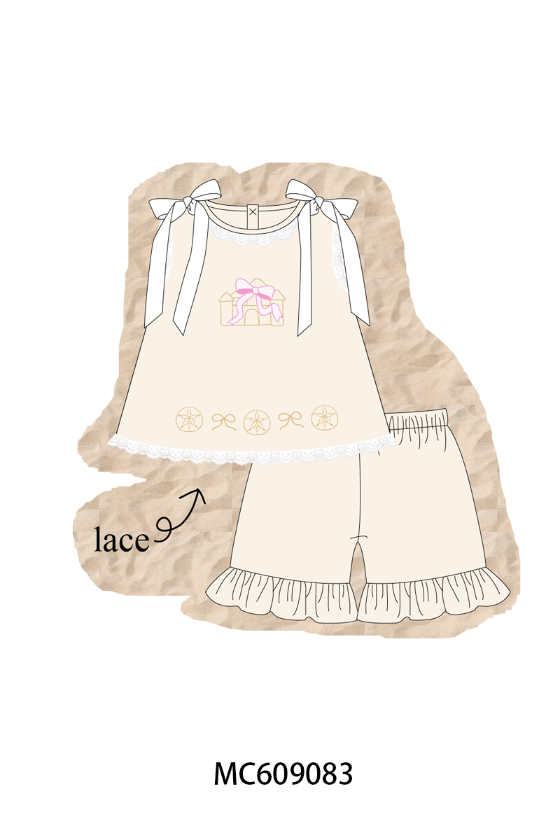 PO104 Beige sand castle embroidery collection - closing 9/14 - ETA February
