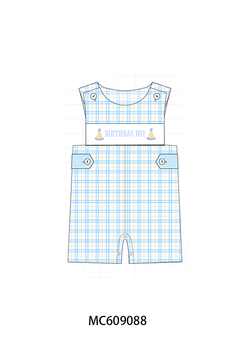 PO104 Pink&blue birthday girl smocked floral collection - closing 9/14 - ETA February
