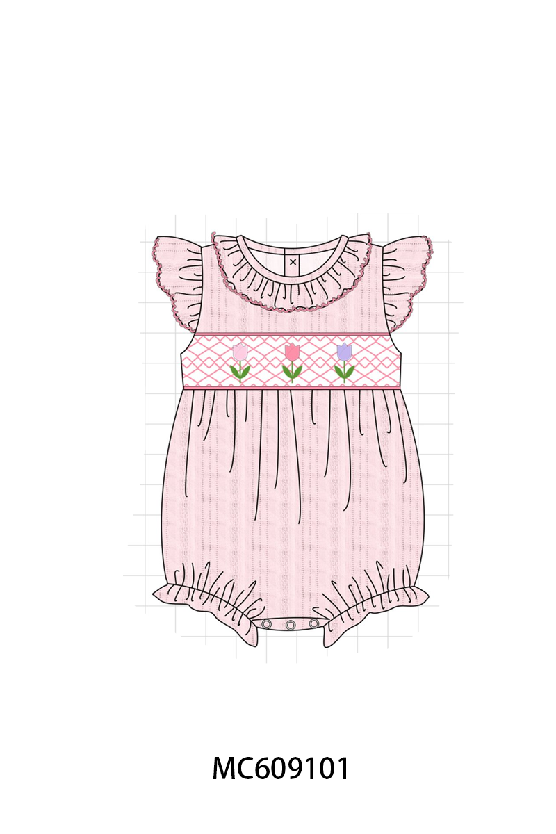 PO104 Pink floral smocked jacquard collection - closing 9/14 - ETA February