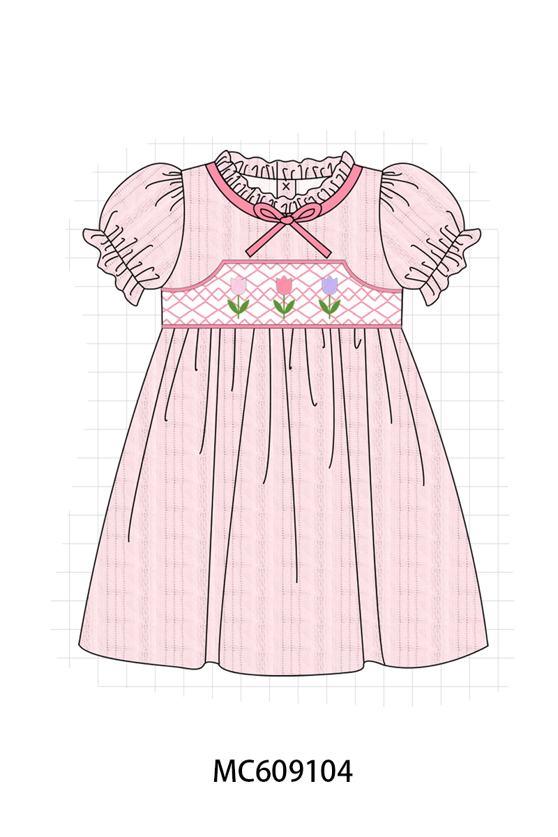 PO104 Pink floral smocked jacquard collection - closing 9/14 - ETA February