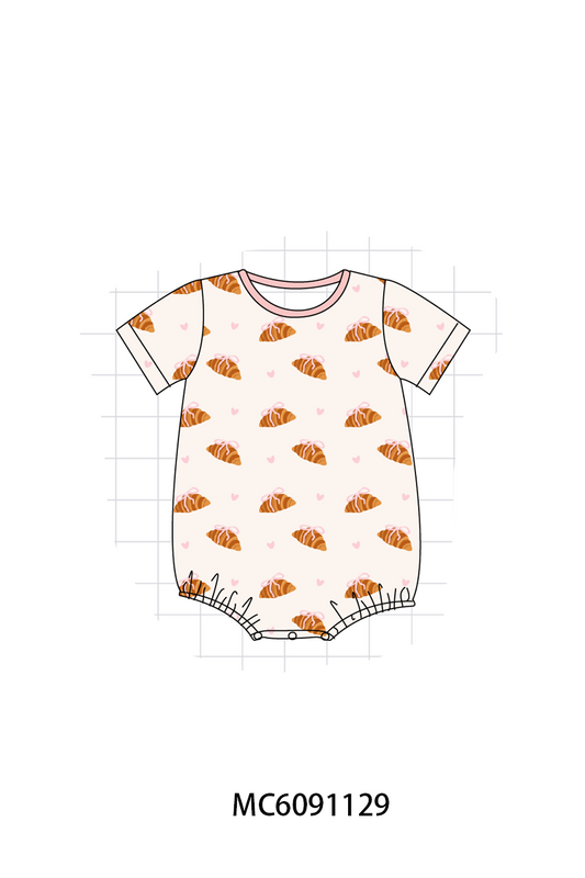 PO105 Pink croissant print bamboo collection - closing 9/28 - ETA late February