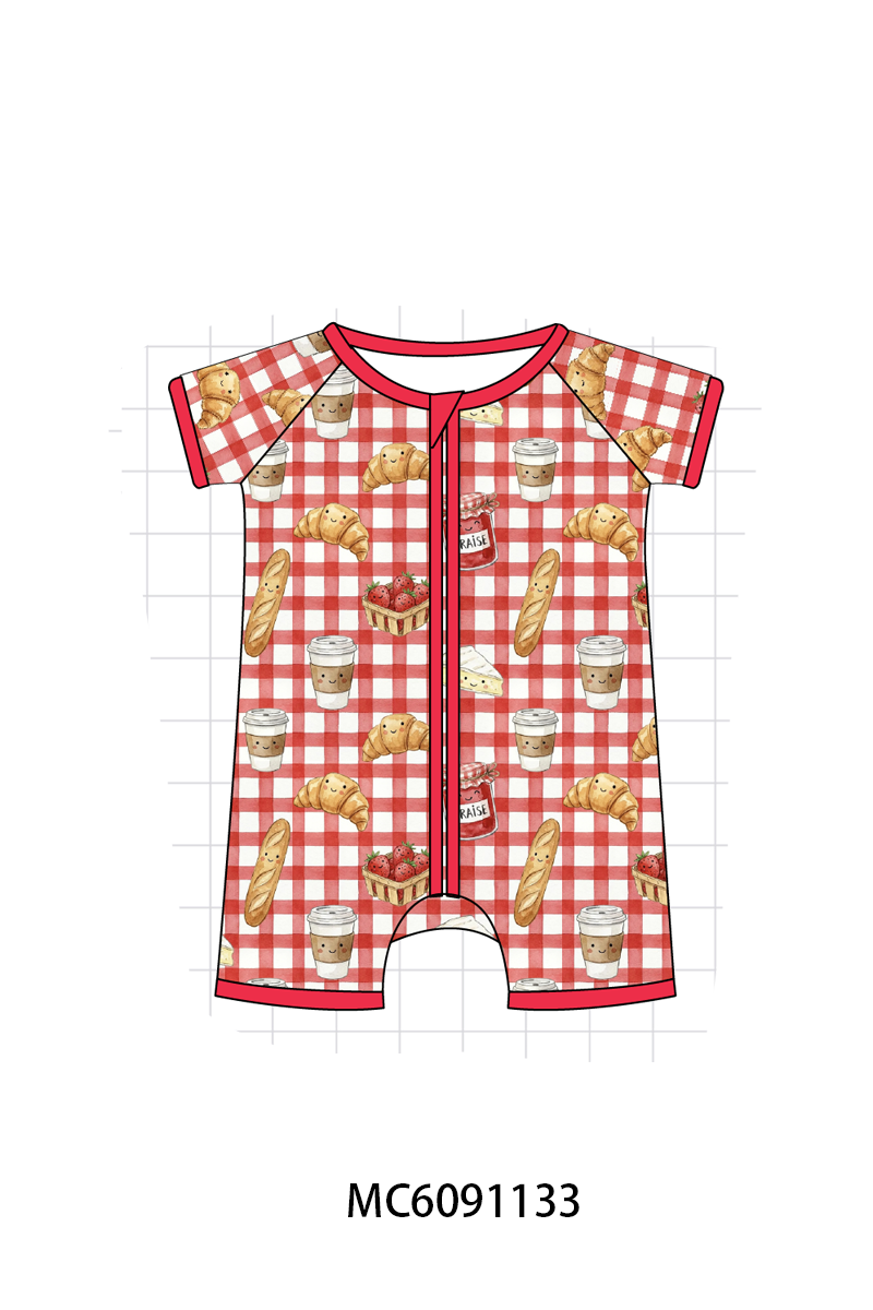 PO105 Red bread strawberry gingham bamboo collection - closing 9/28 - ETA late February