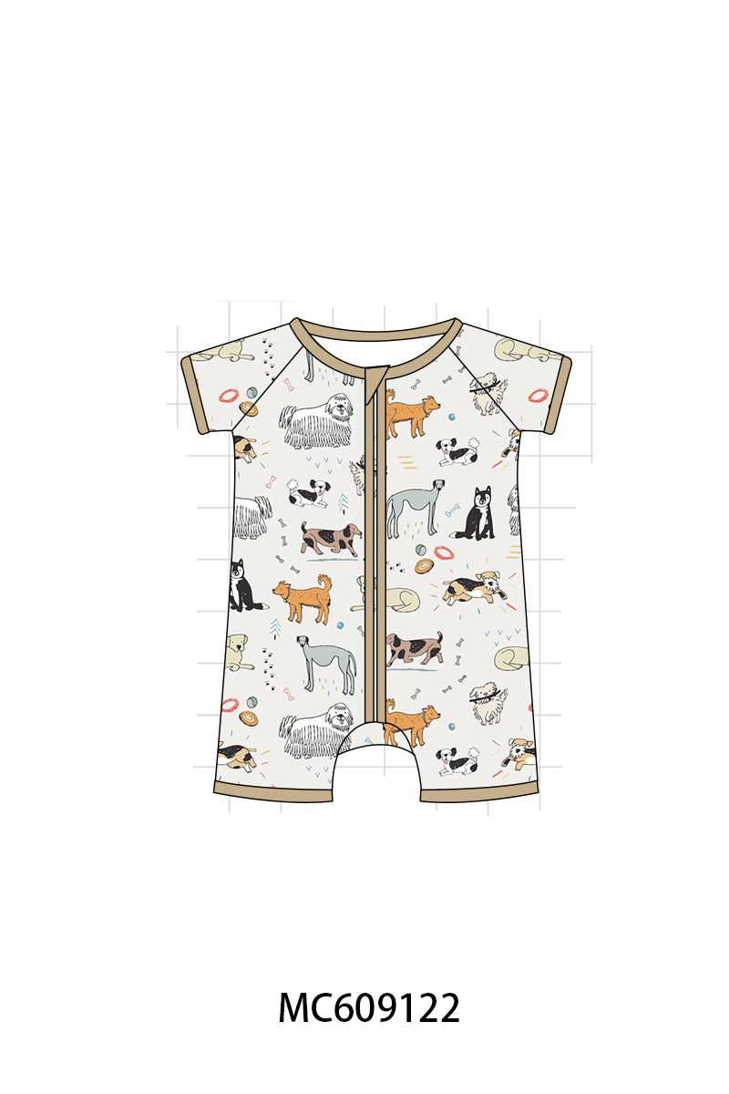 PO104 Khaki puppy print bamboo collection  - closing 9/14 - ETA February