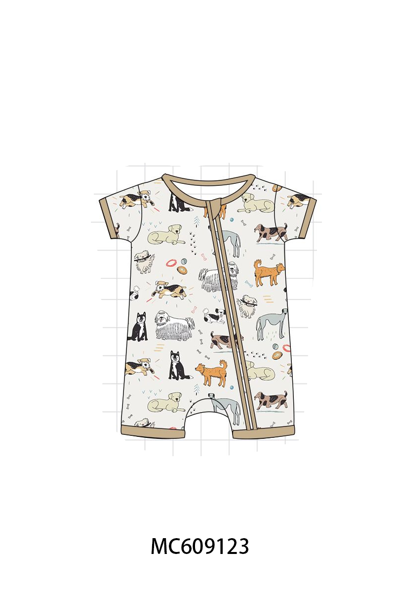 PO104 Khaki puppy print bamboo collection  - closing 9/14 - ETA February