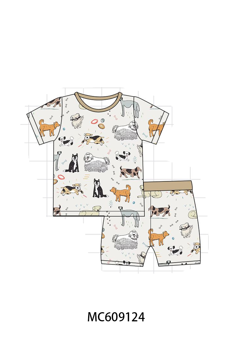 PO104 Khaki puppy print bamboo collection  - closing 9/14 - ETA February