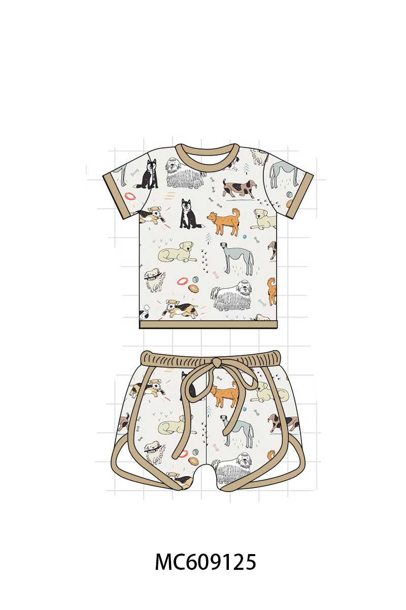 PO104 Khaki puppy print bamboo collection  - closing 9/14 - ETA February