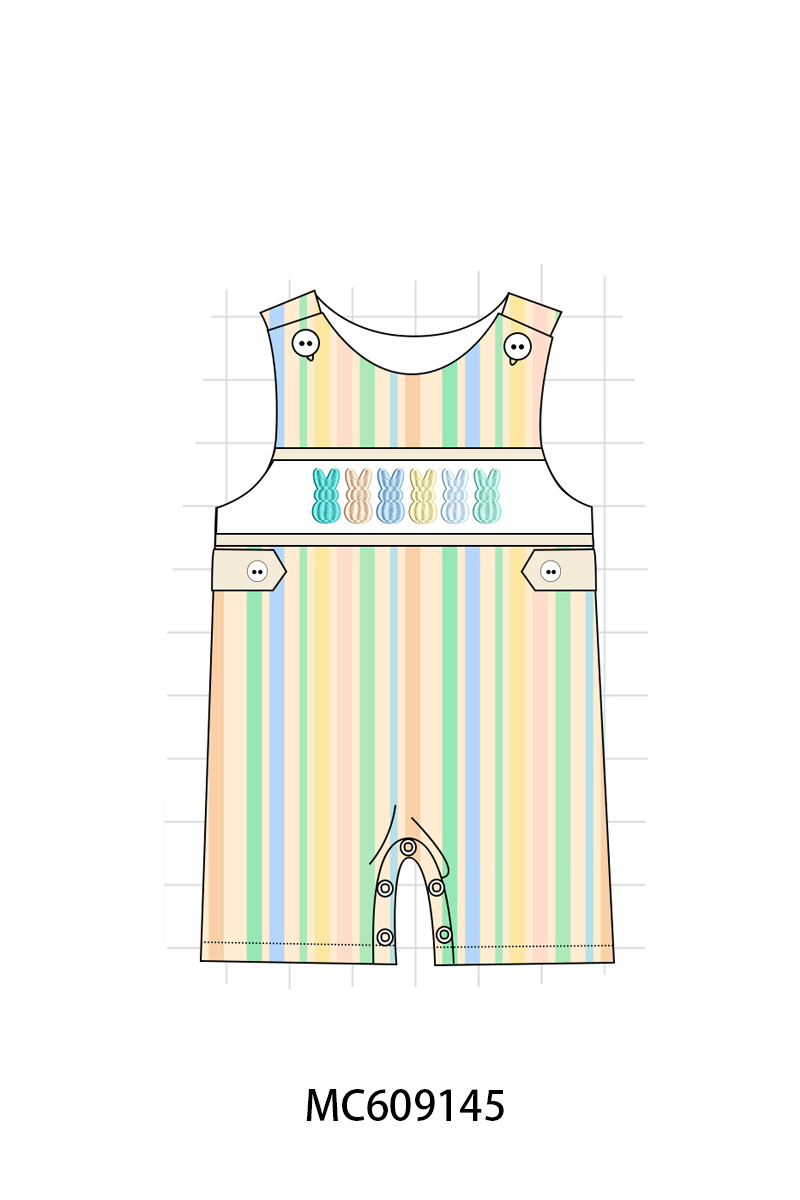 PO104 Multicolored stripe easter bunny embroidery collection  - closing 9/14 - ETA February