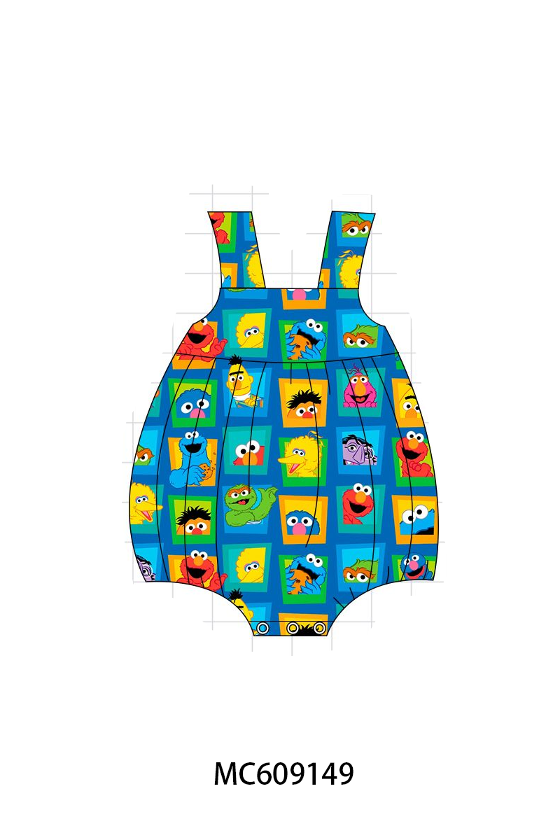 PO104 Blue sesame street print bamboo collection  - closing 9/14 - ETA February
