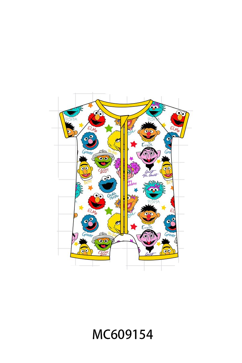 PO104 Yellow sesame street print bamboo collection  - closing 9/14 - ETA February