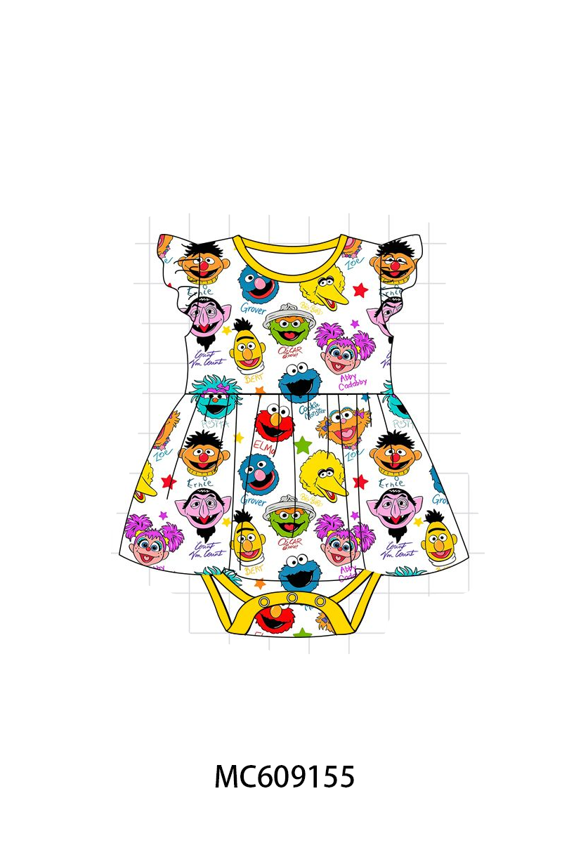 PO104 Yellow sesame street print bamboo collection  - closing 9/14 - ETA February