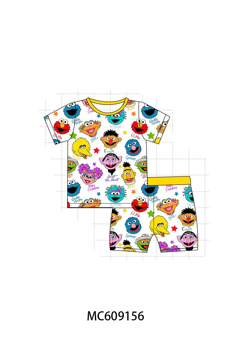PO104 Yellow sesame street print bamboo collection  - closing 9/14 - ETA February