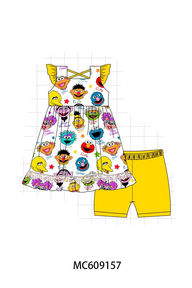PO104 Yellow sesame street print bamboo collection  - closing 9/14 - ETA February
