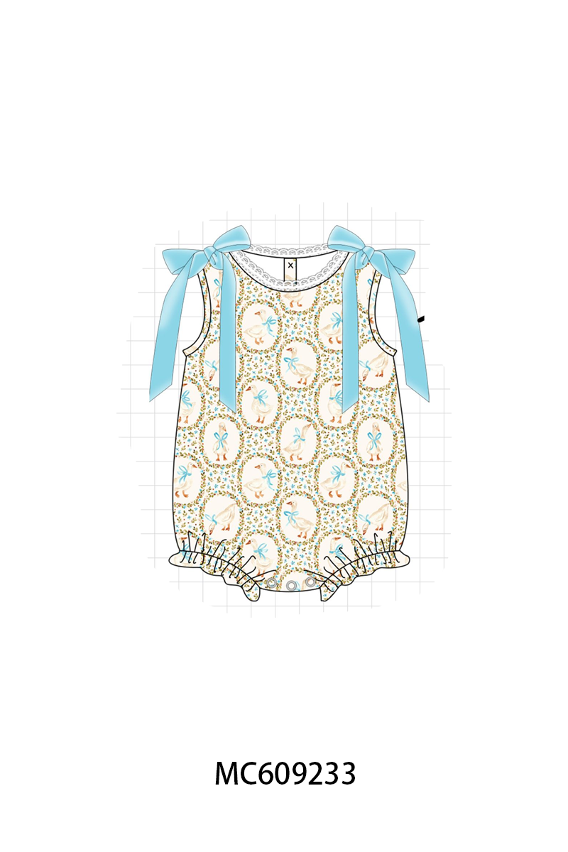PO104 Blue goose floral ruffle collection  - closing 9/14 - ETA February