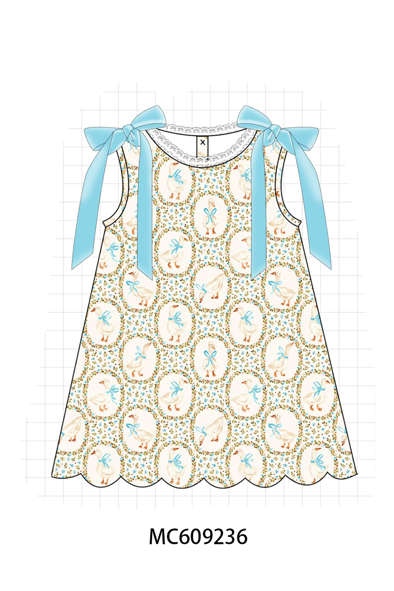 PO104 Blue goose floral ruffle collection  - closing 9/14 - ETA February