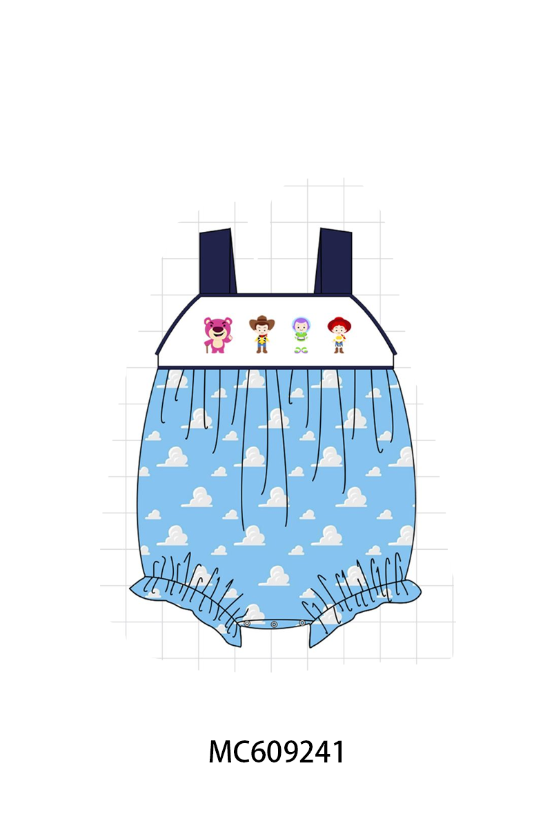 PO104 Blue toy story embroidery ruffle collection  - closing 9/14 - ETA February