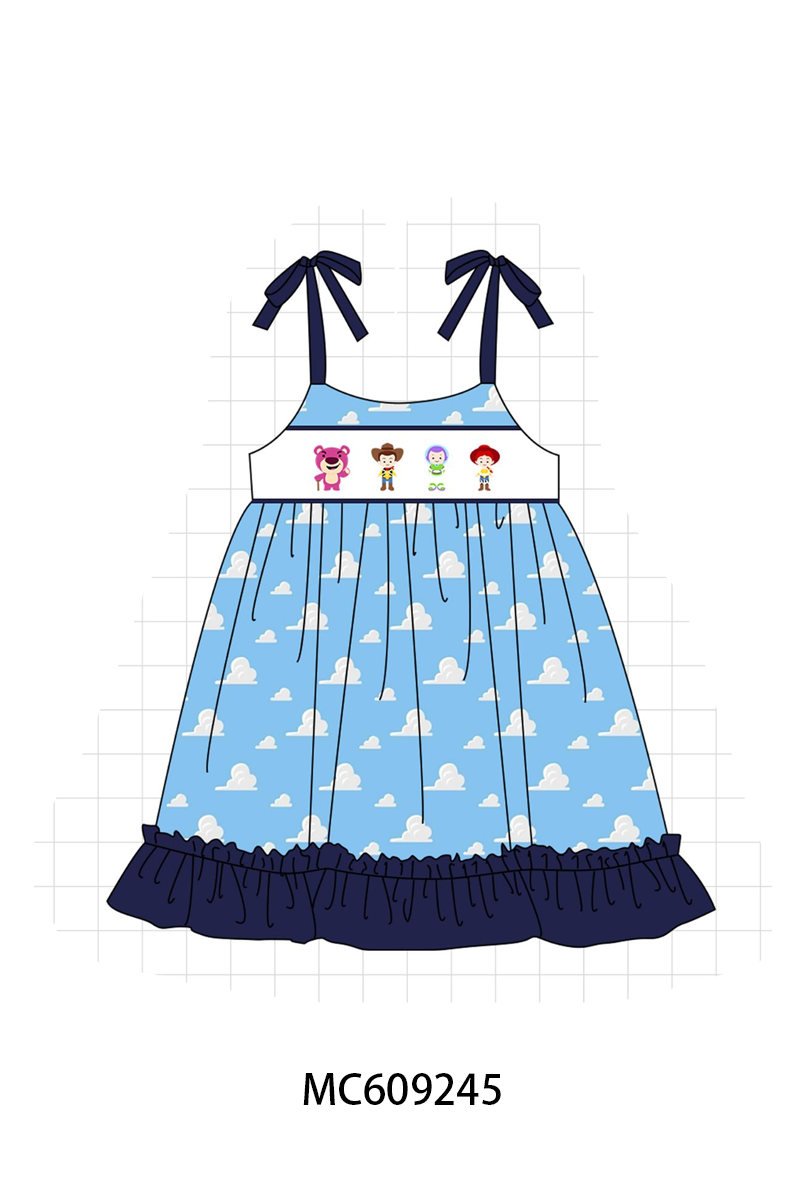 PO104 Blue toy story embroidery ruffle collection  - closing 9/14 - ETA February