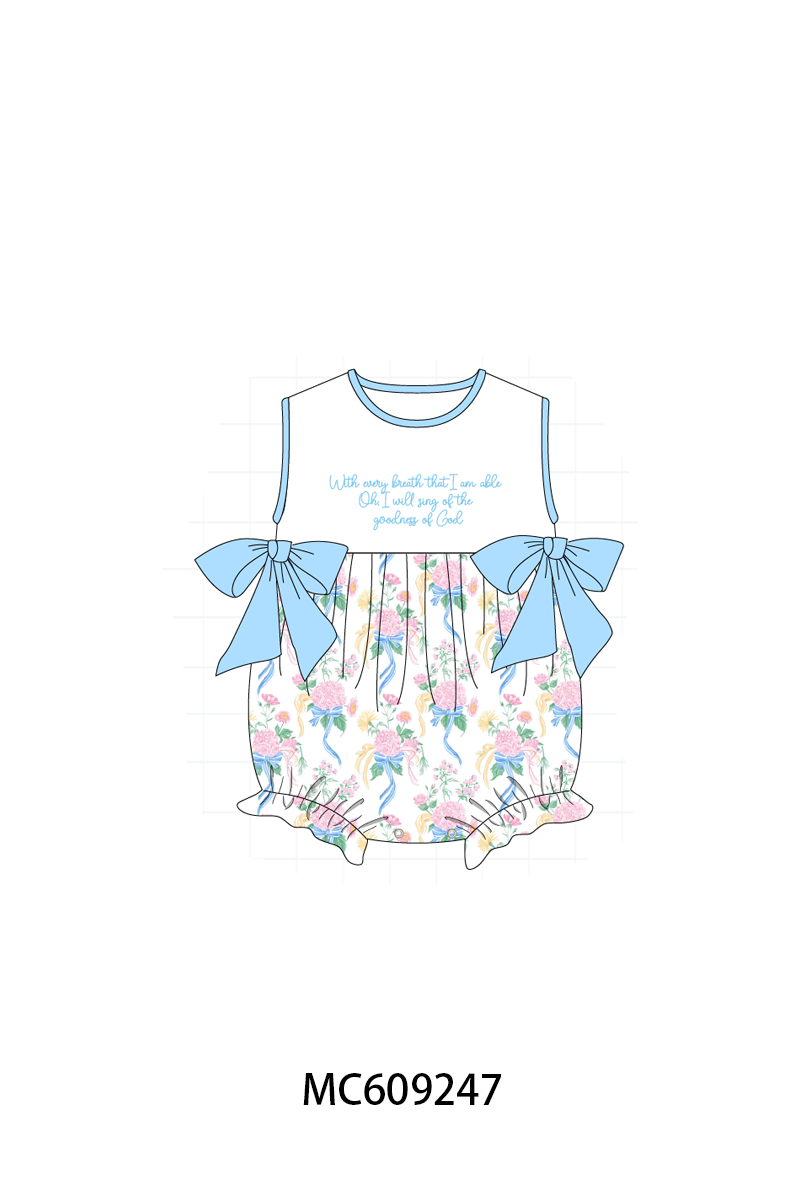 PO104 Blue goodness of god embroidery floral collection  - closing 9/14 - ETA February